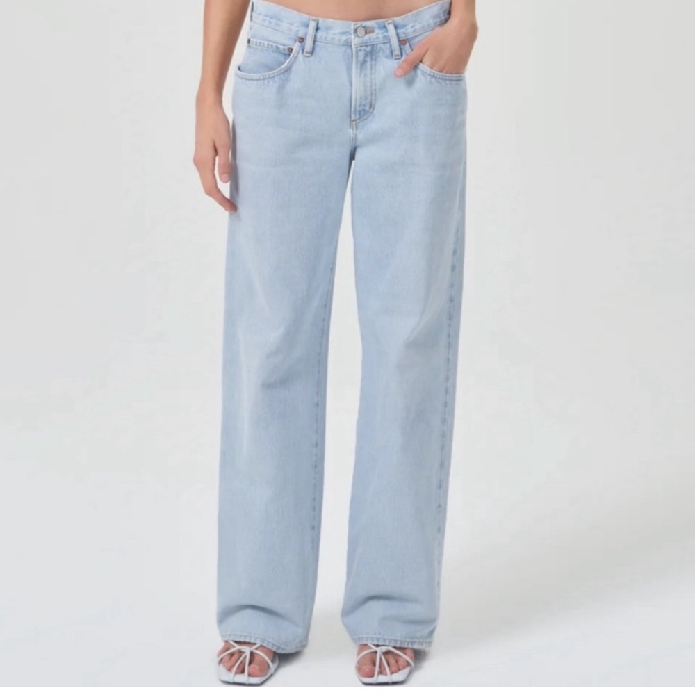 Agolde Fusion jeans in ceremony size 24 low rise wide leg relaxed Fit